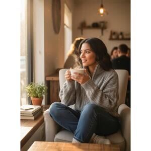 MNG Mango Soft Wool Blend Gray Pullover Sweater Size 2